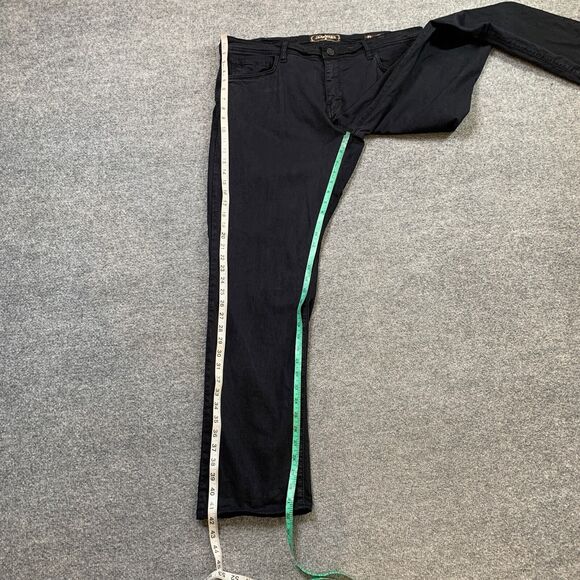 Jack of Spades Pants Mens 38 Black Classic Straight High Roller Stretch Sateen - Picture 4 of 11